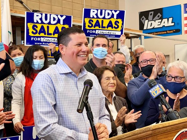 Assemblyman Rudy Salas jumps into race for 21st Congressional seat Central Valley and Lemoore Assemblyman Rudy Salas announced Monday that he intends to run for Congress.